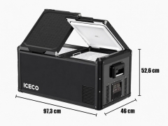 Réfrigérateur-congélateur ICECO VL Pro 90L double compartiments noir