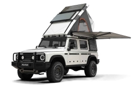 toit relevable alu-cab silenus blanc pour ineos grenadier avec auvent 270° gauche