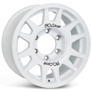 Jante aluminium renforcée raid Evo Corse DakarZero 7x15 ET0 blanche pour Toyota série 40, HJ60/61 et LJ70/73