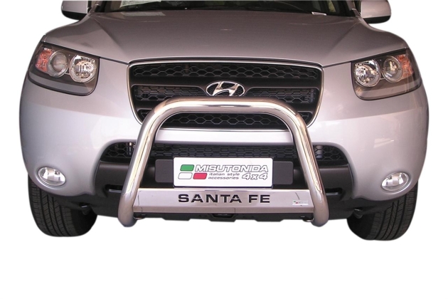 PROTECTION AVANT TUBULAIRE 63MM INOX HOMOLOGUEE CE POUR HYUNDAI SANTA FE DE 2006 A 2010