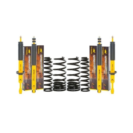 KIT DE SUSPENSION OME SPORT REHAUSSE +40/50MM TARAGE MEDIUM POUR TOYOTA PHARES RONDS LJ70/73 