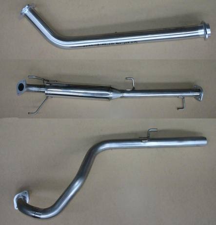 LIGNE ECHAPPEMENT INOX POUR TOYOTA KDJ120 5 PORTES (SANS DECATALYSEUR)