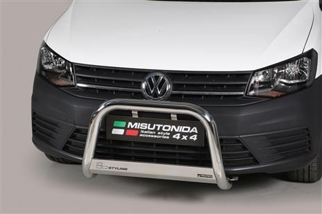 PROTECTION AVANT TUBULAIRE 63MM INOX HOMOLOGUEE CE POUR VOLKSWAGEN CADDY A PARTIR DE 2015