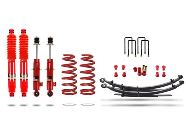 KIT DE SUSPENSION PEDDERS REHAUSSE +45MM TARAGE EXTRA HEAVY DUTY POUR MITSUBISHI L200 A PARTIR DE 2015 EZIFIT