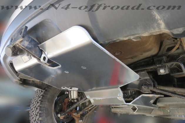 BLINDAGE ARRIERE N4 6MM EN ALUMINIUM POUR DACIA DUSTER 1.5 DCi AVEC ADBLUE