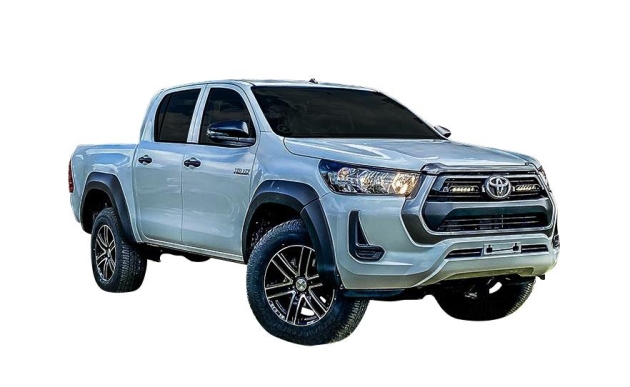 ELARGISSEURS D'AILES NOIR POUR TOYOTA HILUX REVO A PARTIR DE 2021 EXTRA ET DOUBLE CABINE