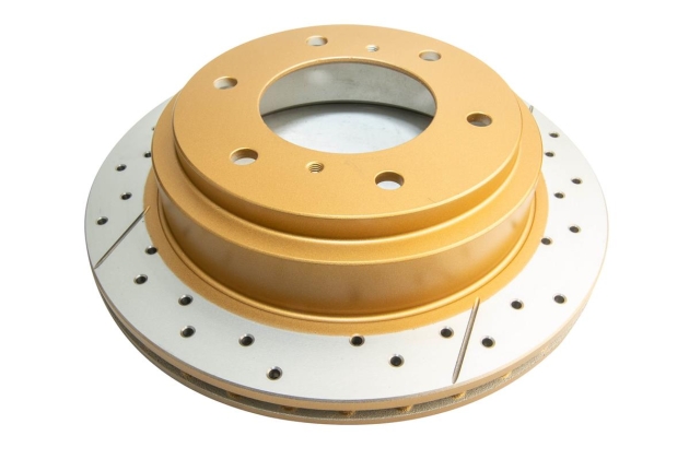 DISQUES ARRIERE PERCES RAINURES VENTILES 300MM DBA GOLD POUR MITSUBISHI PAJERO III ET IV