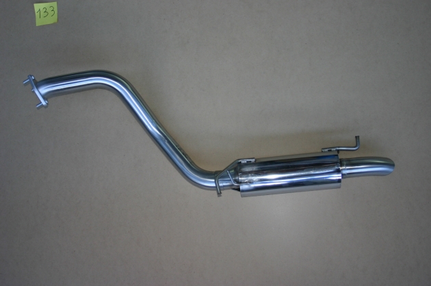 ECHAPPEMENT INOX : TUBE ARRIERE AVEC RESONATEUR POUR MITSUBISHI PAJERO DID 5 PORTES DE 2000-2010 3.2L TD 165/200HP