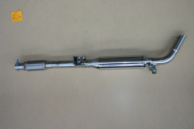 ECHAPPEMENT INOX : SORTIE LATERALE APRES TUBE PRIMAIRE ET FLEXIBLE POUR TOYOTA LAND CRUISER LJ73 DE 1990-1995 2,4L TD