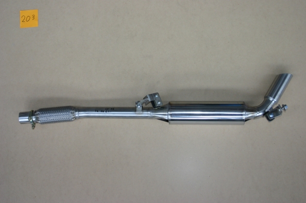 ECHAPPEMENT INOX : SORTIE LATERALE APRES TUBE PRIMAIRE ET FLEXIBLE POUR TOYOTA LAND CRUISER LJ70 DE 1985-1989 2.4L TD 90HP