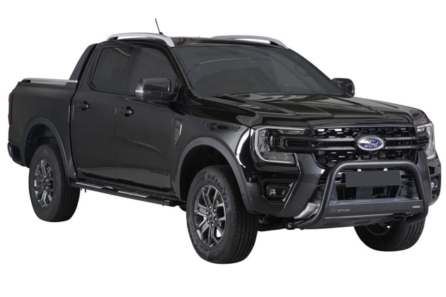 PROTECTION AVANT TUBULAIRE 63MM NOIR HOMOLOGUEE CE POUR FORD RANGER A PARTIR DE 2023 - THERMOLAQUE NOIR 
