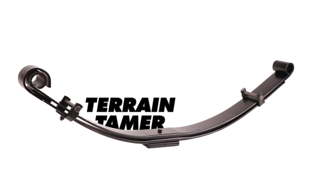 LAMES PARABOLIQUES DE SUSPENSION ARRIERE REHAUSSE +50MM TARAGE 0KG/+400KG TERRAIN TAMER POUR TOYOTA 42 APRES 1980 OU TOYOTA 45 AVANT 1980