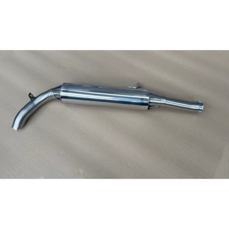 ECHAPPEMENT INOX : SORTIE LATERALE APRES TUBE PRIMAIRE POUR MERCEDES CLASSE G W463 350GD, 3.5L TD CHASSIS COURT AVEC MARCHE PIED