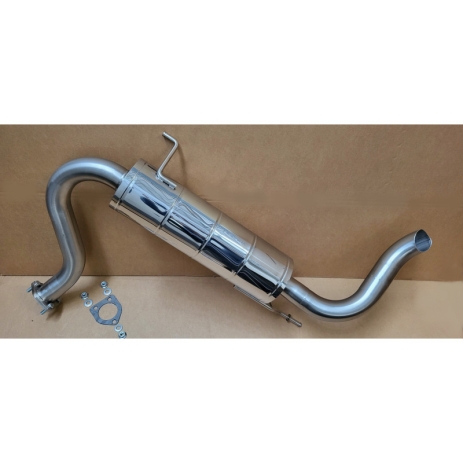 ECHAPPEMENT INOX : SILENCIEUX ARRIERE SORTIE A DROITE POUR MITSUBISHI PAJERO DID 3 PORTES DE 2010-2015 3.2L TD 200HP