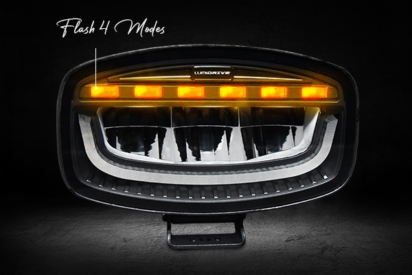 Feu led longue portée Lumidrive Perceptor flash