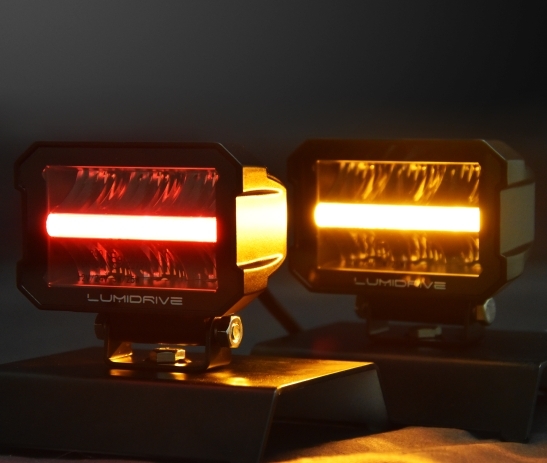 Kit de feux led longue portée Lumidrive Proxidrive 25 W - position rouge/orange (x2) + faisceau