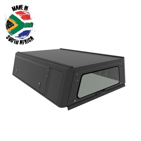 HARDTOP ALU CAB EXPLORER 3 POUR TOYOTA TACOMA GEN3 2005-2015 BENNE LONGUE - ALUMINIUM LISSE NOIR