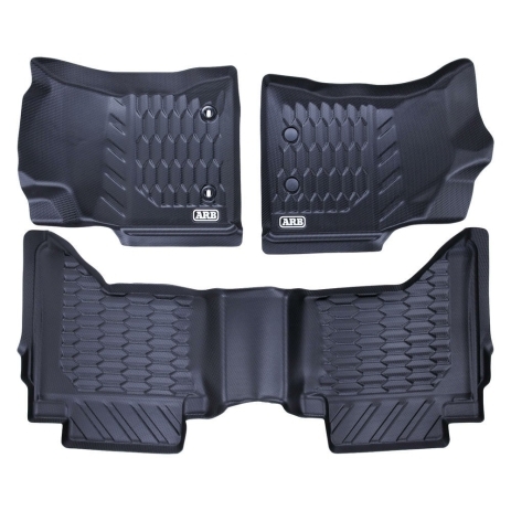 JEU DE TAPIS DE SOL AVANT ET ARRIERE ARB EN CAOUTCHOUC POUR TOYOTA HILUX VIGO DOUBLE CABINE 2011-2015