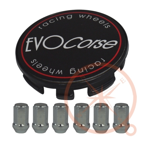 KIT VISSERIE 14X1.50 CHROME ET CACHE MOYEU (POUR UNE JANTE)