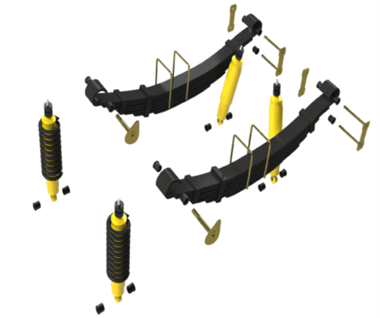 KIT DE SUSPENSION COMBINÉ ASSEMBLÉ TERRAIN TAMER REHAUSSE +40MM POUR TOYOTA TACOMA 2015-2022