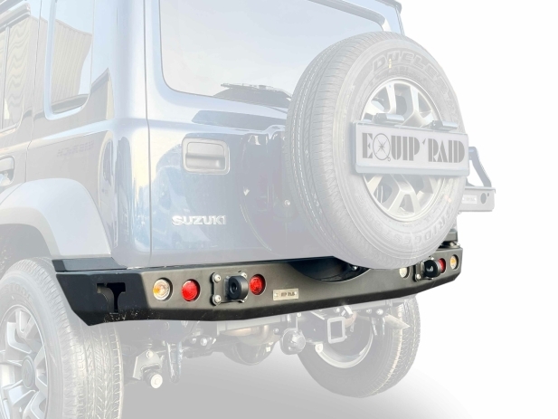 PARECHOCS ARRIERE AVEC SUPPORT DE ROUE DE SECOURS POUR SUZUKI JIMNY - POSE INCLUSE