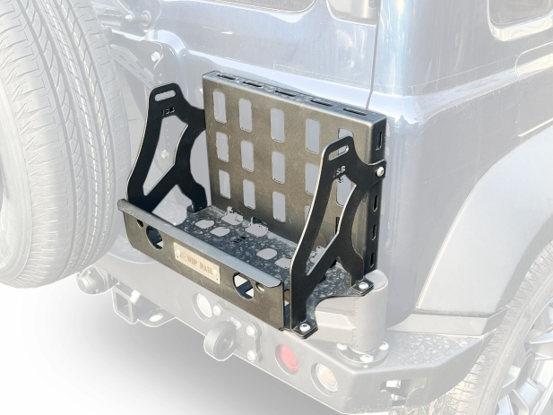 PORTE-JERRICAN POUR BRAS PIVOTANT DE PARECHOCS ARRIERE RENFORCE POUR SUZUKI JIMNY - POSE INCLUSE