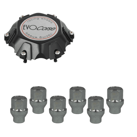 KIT VISSERIE 12X1.50 CHROME ET CACHE MOYEU (POUR UNE JANTE)