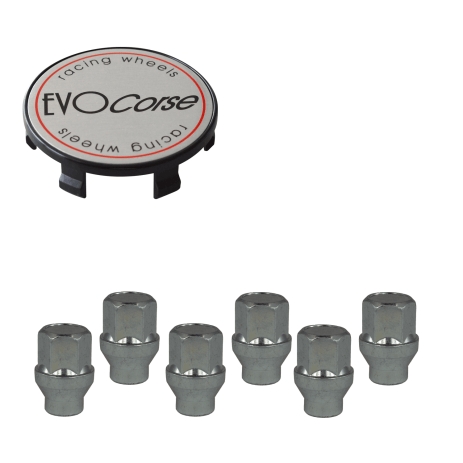 KIT VISSERIE 12X1.50 CHROME ET CACHE MOYEU (POUR UNE JANTE)