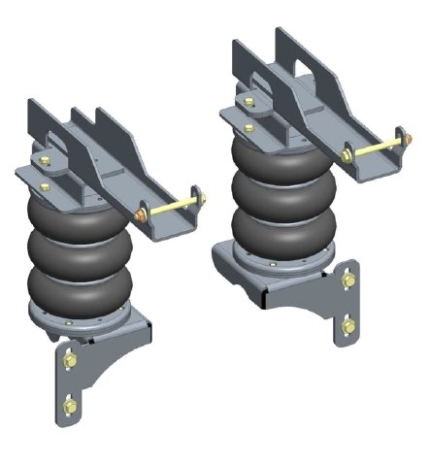 KIT RENFORT DE SUSPENSION PNEUMATIQUE 3 ETAGES MAD POUR MERCEDES SPRINTER/HYMER 907 4X4 A PARTIR DE 2018 SANS REHAUSSE GONFLAGE SUR PAR VALVES