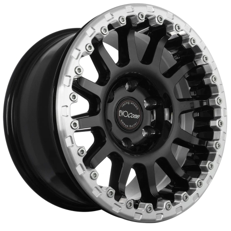 Jante aluminium renforcée EVO CORSE ATLAS BL (sans ring) noir brillant 8x17 ET-40 pour Toyota Land Cruiser serie 7