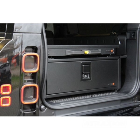Système de tiroir de rangement Ruuud avec compartiments latéraux pour Land Rover Defender 90 (2020+)