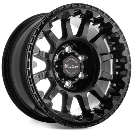 Jante Atlas NK Noir Brillant 8x17" ET-20 pour Nissan Patrol  II GR (1997-2009)