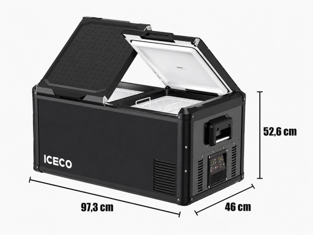 Réfrigérateur-congélateur ICECO VL Pro 90L double compartiments noir