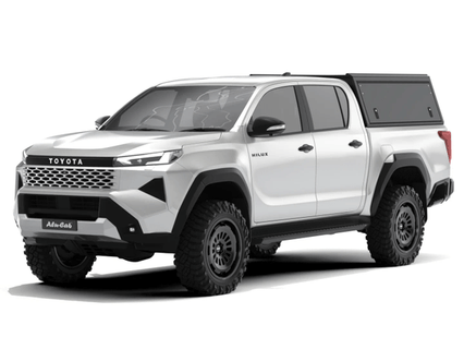 Hardtop Alu-Cab Explorer lisse noir pour Toyota Hilux Travo 2026+ double cabine