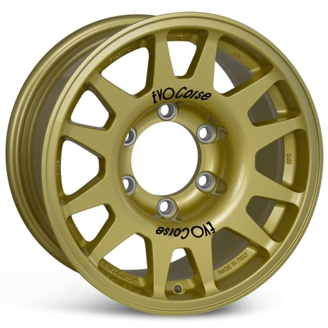 Jante aluminium renforcée raid Evo Corse DakarZero 7x15 ET0 OR pour Toyota série 40, HJ60/HJ61 et LJ70/LJ73