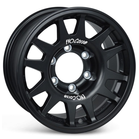 Jante aluminium renforcée raid Evo Corse DakarZero 7x15 ET0 NOIR pour Toyota série 40, HJ60/HJ61 et LJ70/LJ73