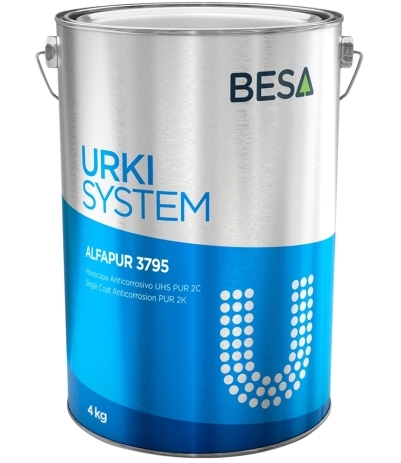 Peinture anticorrosion polyuréthane BESA ALFAPUR 3795 noir RAL 9005 - 4kg