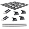 KIT GALERIE DE TOIT RHINO RACK PIONEER 6 1300 X 1240 MM ET PIEDS RLT600 POUR NISSAN NAVARA DC D23 NP300 2015+