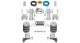 Kit renfort de suspension pneumatiques 3 étages Mad avec compresseur et manomètres pour Mercedes Sprinter/Hymer 907 4X4 avec réhause extrême >60mm