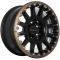 Jante aluminium renforcée EVO CORSE ATLAS BL (sans ring) noir mat 8x17 ET-40 pour Jeep Wrangler III (JK) (2007-2018) et Jeep Wrangler IV (JL) (2018+)