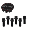 KIT VISSERIE 14X1.50 NOIR ET CACHE MOYEU (POUR UNE JANTE)