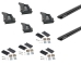 Kit de 2 barres de Toit noires Rhino-Rack Sportz 1800 mm et pieds pour Ford Transit (2014+)