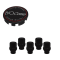 KIT VISSERIE 14X1.50 NOIR ET CACHE MOYEU (POUR UNE JANTE)