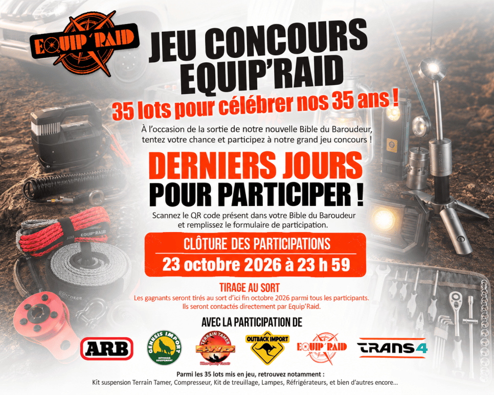 Jeu concours des 35 ans d’Equip’Raid : clôture des participations