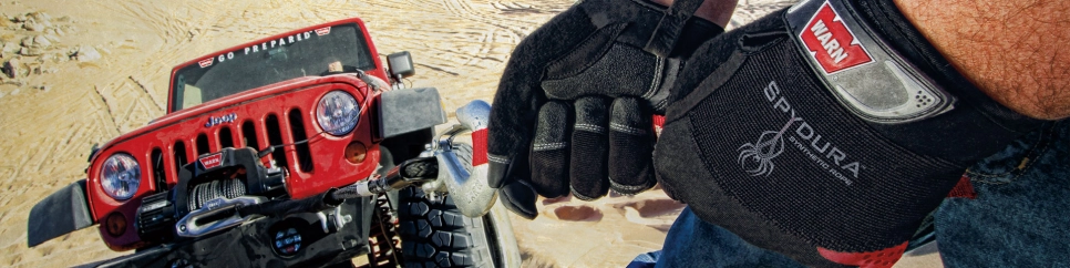 Bannière présentant l'utilisation d'un treuil en sécurité