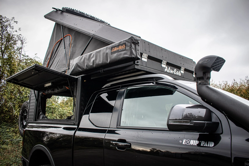 Ford Ranger PXIV préparation tout terrain pick up 4x4 raid bivouac en Alsace Canopy Camper Alu-Cab auvent douche