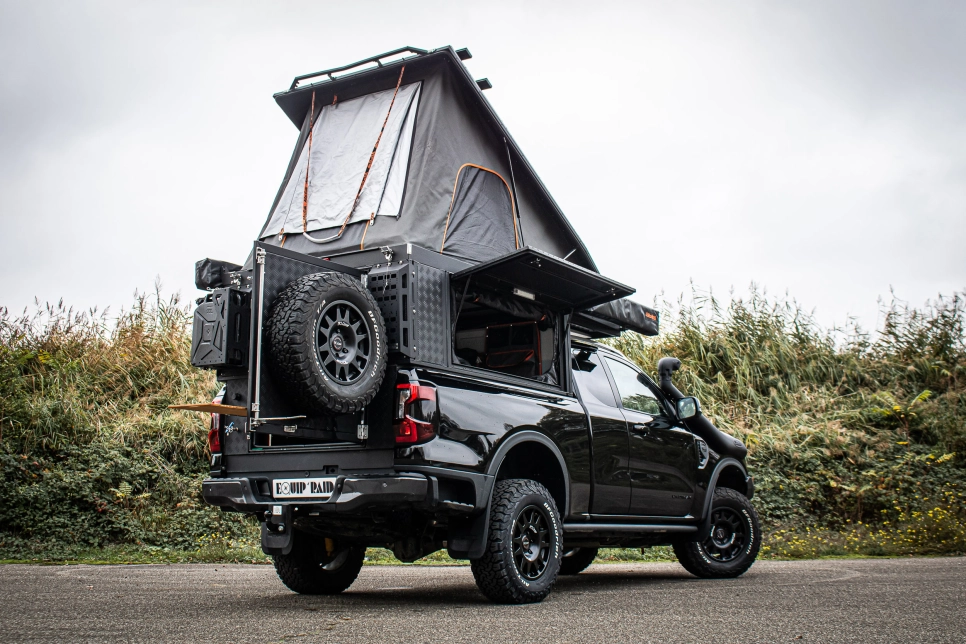 Ford Ranger PXIV préparation tout terrain pick up 4x4 raid bivouac en Alsace Canopy Camper Alu-Cab