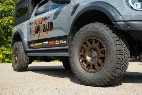 Ford Ranger Raptor 2023 équipé par equip'raid modcap alu-cab jantes evo corse dakar zero