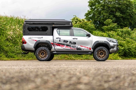 Profil du Toyota hilux DC REVO avec modcap Alu-Cab family