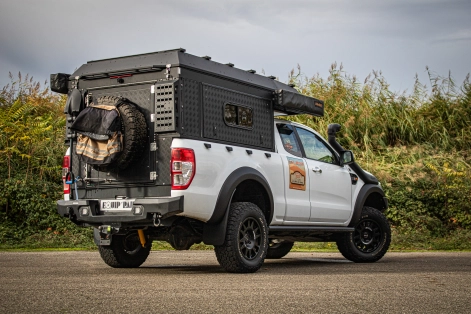 Préparation pick up Ford Ranger PXIII 4x4 tout-terrain par Equip'Raid Canopy Camper alucab arrière